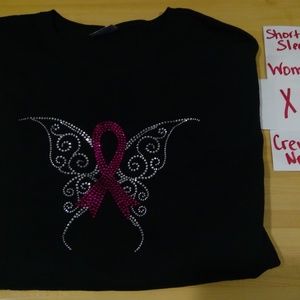 Breast Cancer Awareness Butterfly and Ribbon